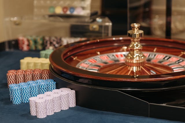 Roulette Wheel and Chips