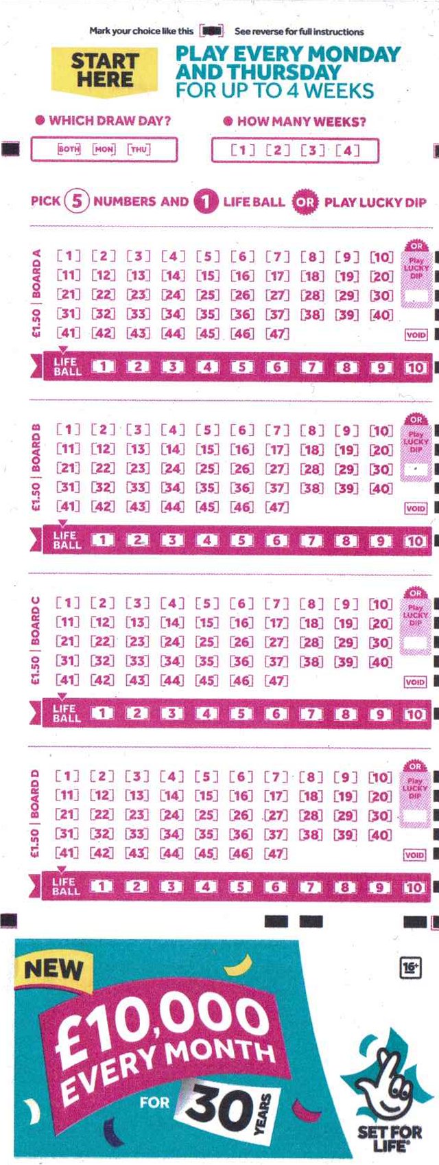 Set For Life Lottery Ticket