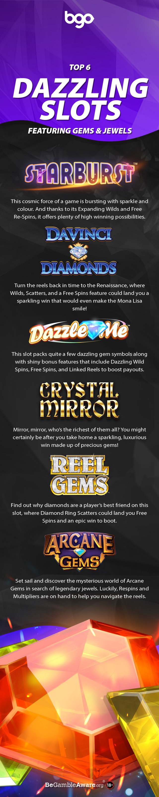 Top 6 Dazzling Slots with Gems and Jewels